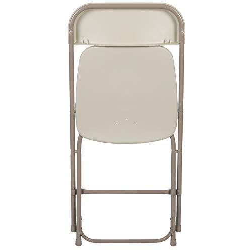 Flash Furniture 10 Pk. HERCULES Series 650 lb. Capacity Premium White Plastic Folding Chair