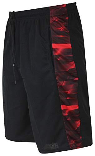 Real Essentials Men's Active Athletic Performance Shorts with Pockets - 5 Pack