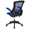 Flash Furniture Mid-Back Black Mesh Swivel Ergonomic Task Office Chair with Flip-Up Arms - BL-X-5M-BK-GG