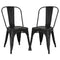 POLY & BARK EM-112-BLK-X4 Trattoria Side Chair in in Black (Set of 4)