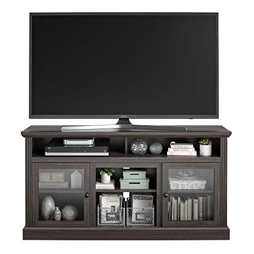 Ameriwood Home Chicago TV Stand with Fireplace, Rustic Gray