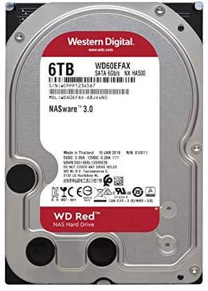 WD Red 2TB NAS Hard Drive - 5400 RPM Class, SATA 6 Gb/s, 64 MB Cache, 3.5" - WD20EFRX