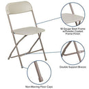 Flash Furniture 10 Pk. HERCULES Series 650 lb. Capacity Premium White Plastic Folding Chair