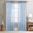 2 Panel Sheer Curtains White 84 inch Living Room Drapes Window Curtain Voile Sheers Linen Textured