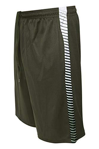 Real Essentials Men's Active Athletic Performance Shorts with Pockets - 5 Pack