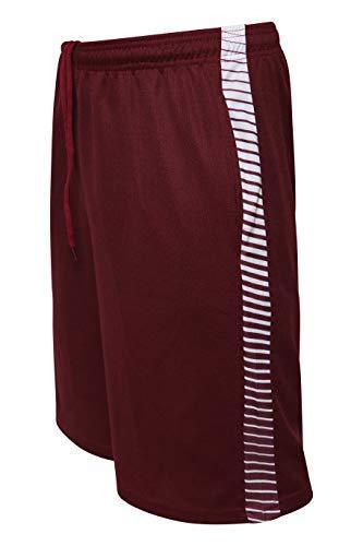 Real Essentials Men's Active Athletic Performance Shorts with Pockets - 5 Pack