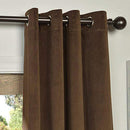 Half Price Drapes VPCH-184005-108-GRBO Signature Grommet Blackout Velvet Curtain, Natural Grey, 50 X 108